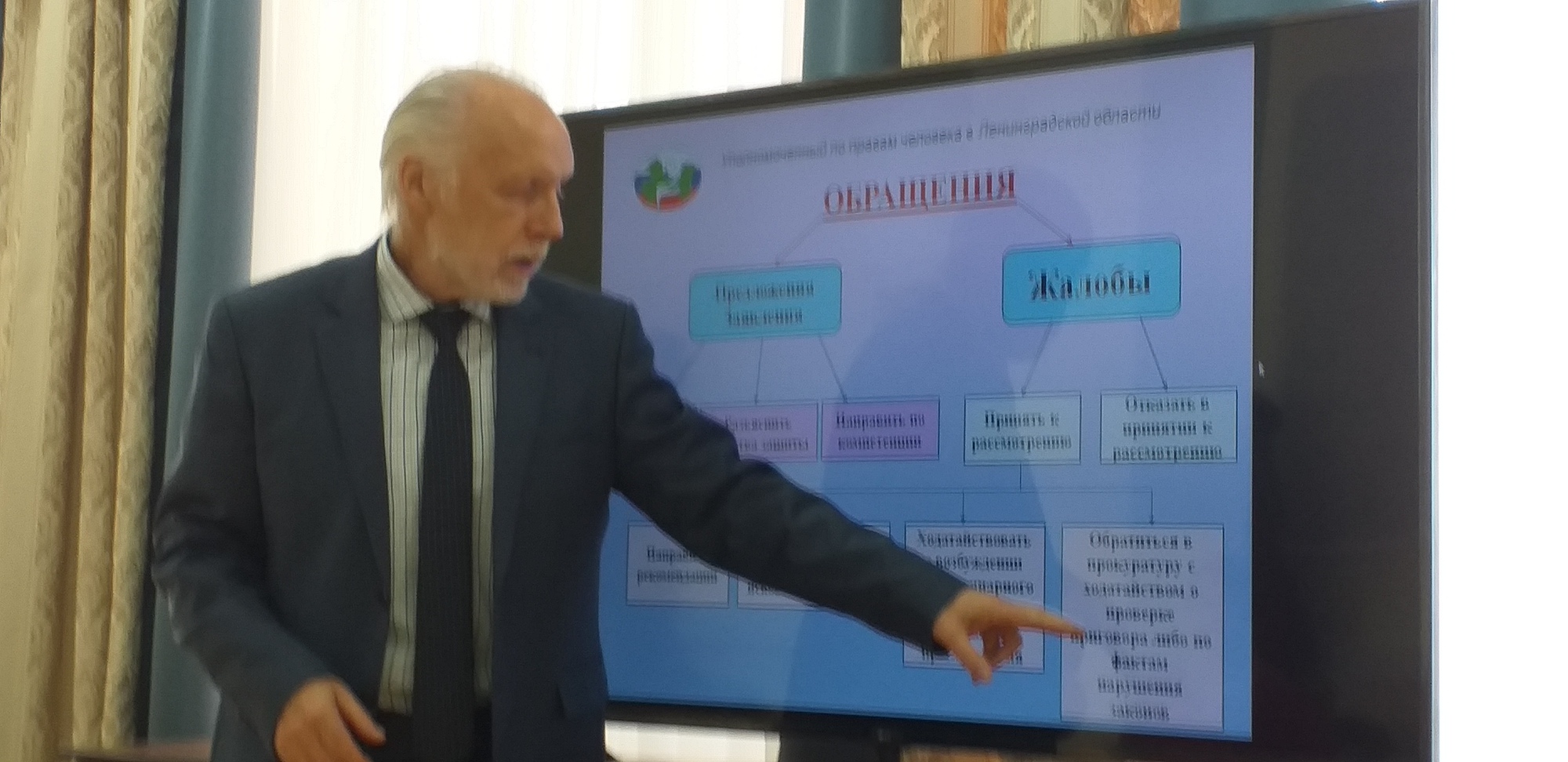 В рамках правового просвещения Уполномоченный провел встречу с пенсионерами Киришского района